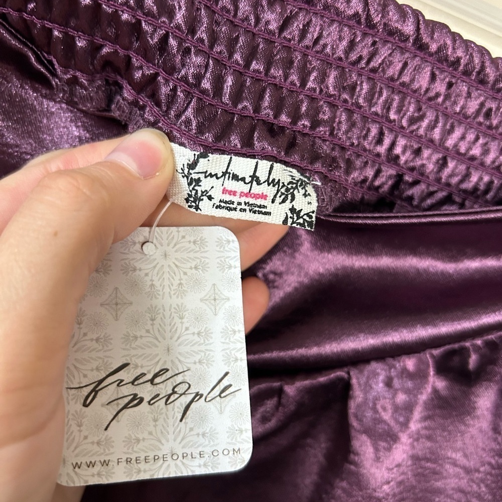 Free People Chasing Love Ruffle Satin Pyjamas - Picture 13 of 15